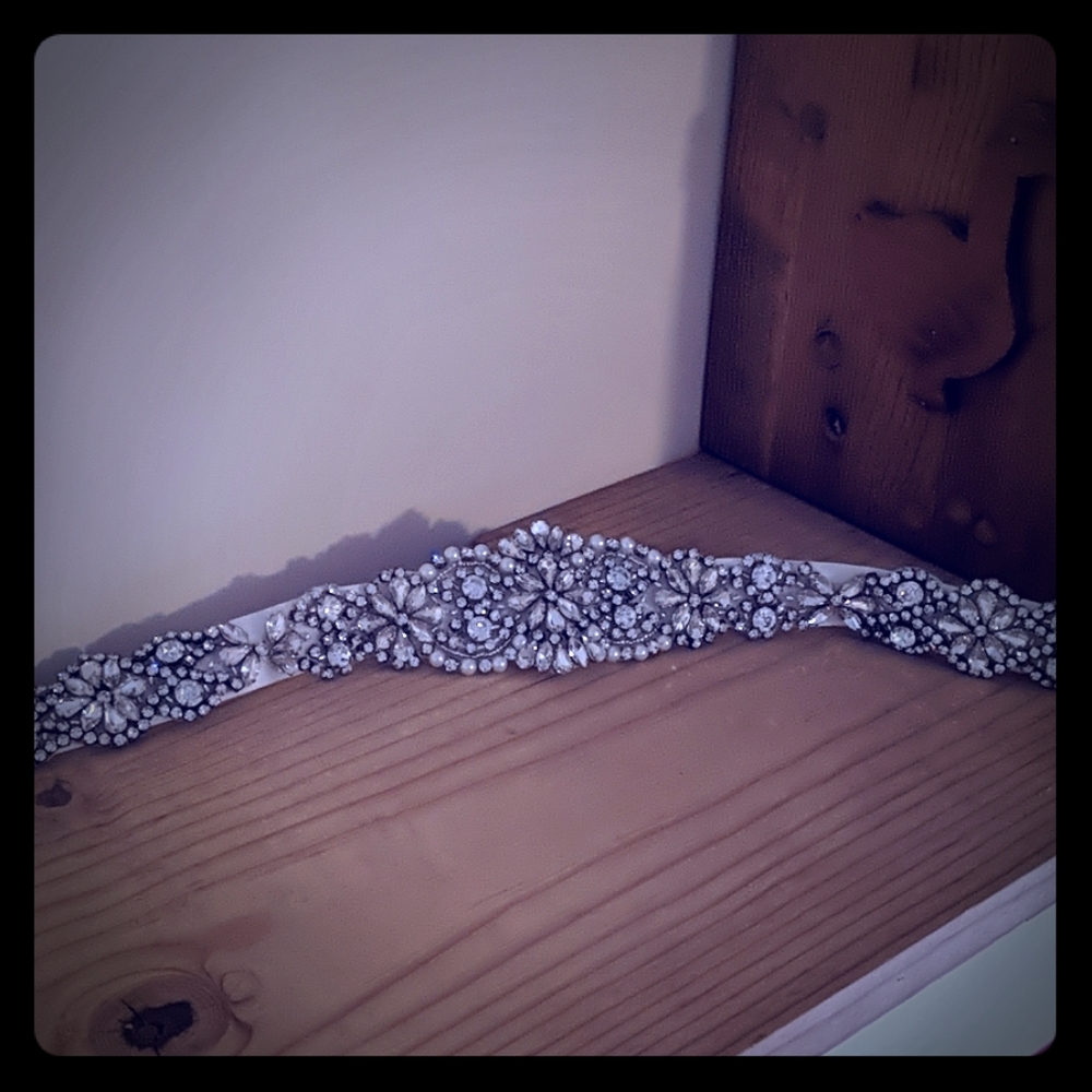 Rhinestone wedding sash/belt